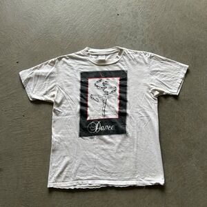 Vintage 90s Dance Shirt Size Large White Musical 1992 Note Graph USA Made